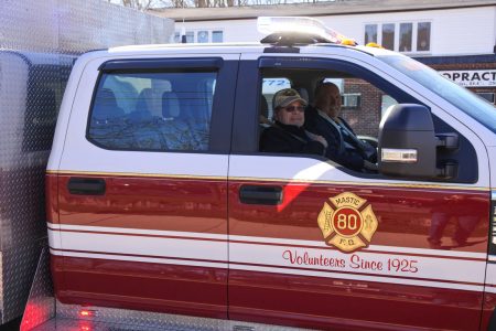 American flag installation on Montauk Hwy - 06